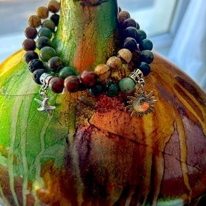 Essential oil bracelet with charms